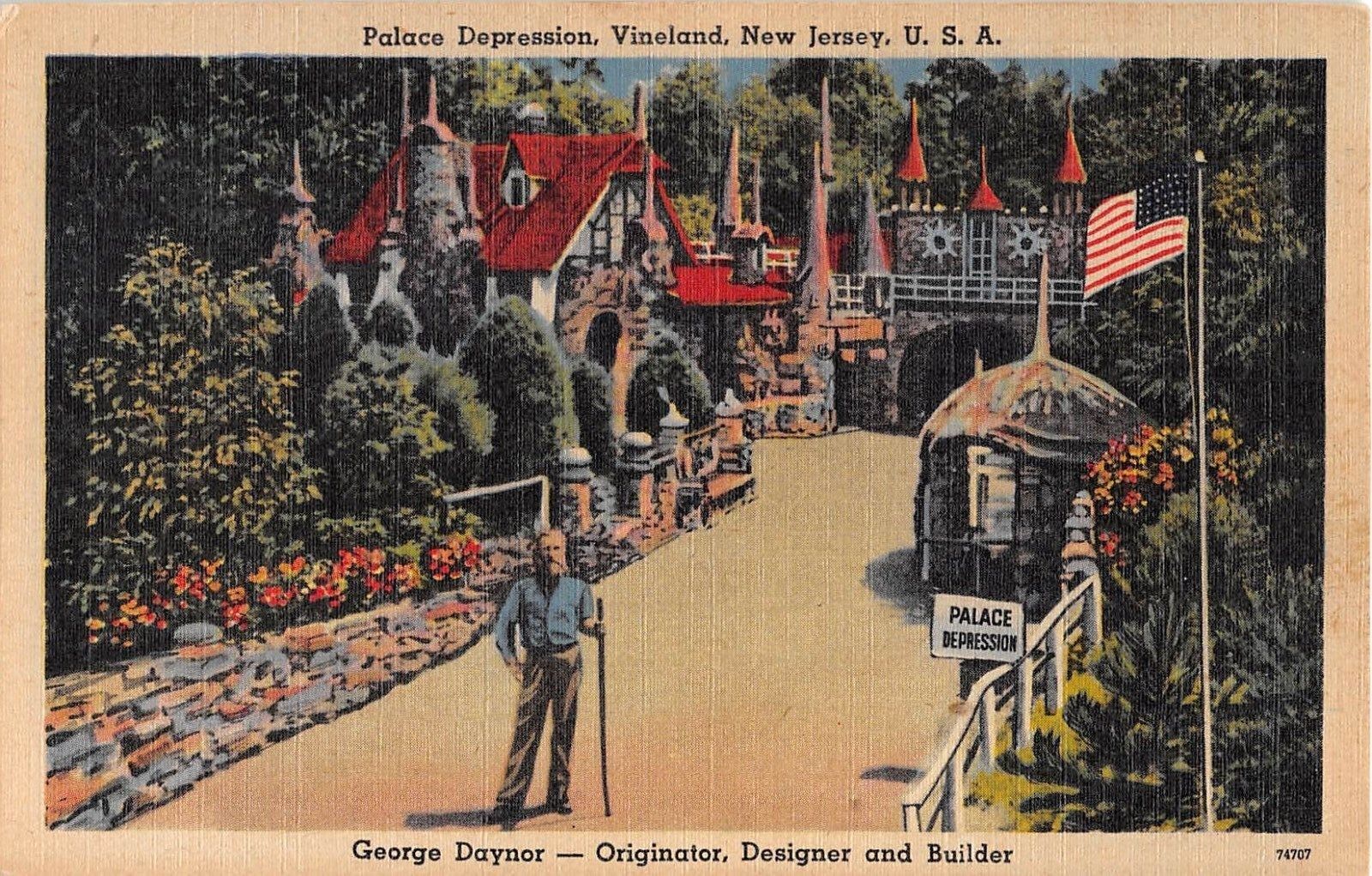 c.1940 Palace Depression Vineland NJ post card Amusement Park