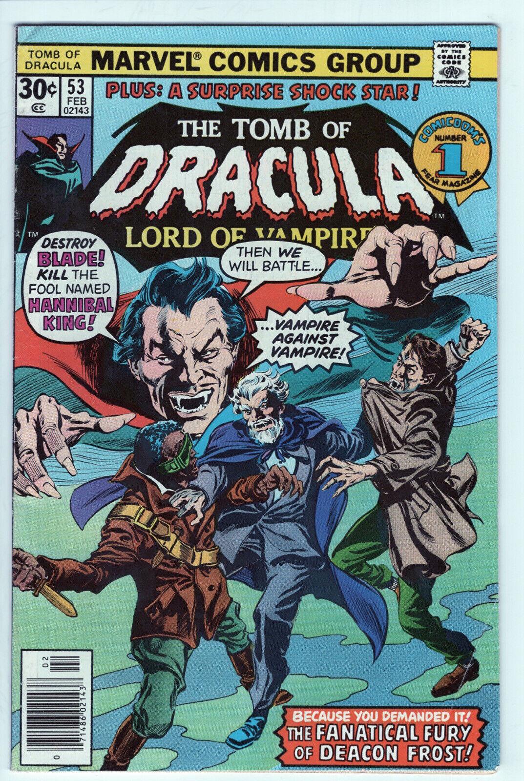 TOMB OF DRACULA #53 - 4.0 - WP  - Blade - Hannibal King VS Deacon Frost 