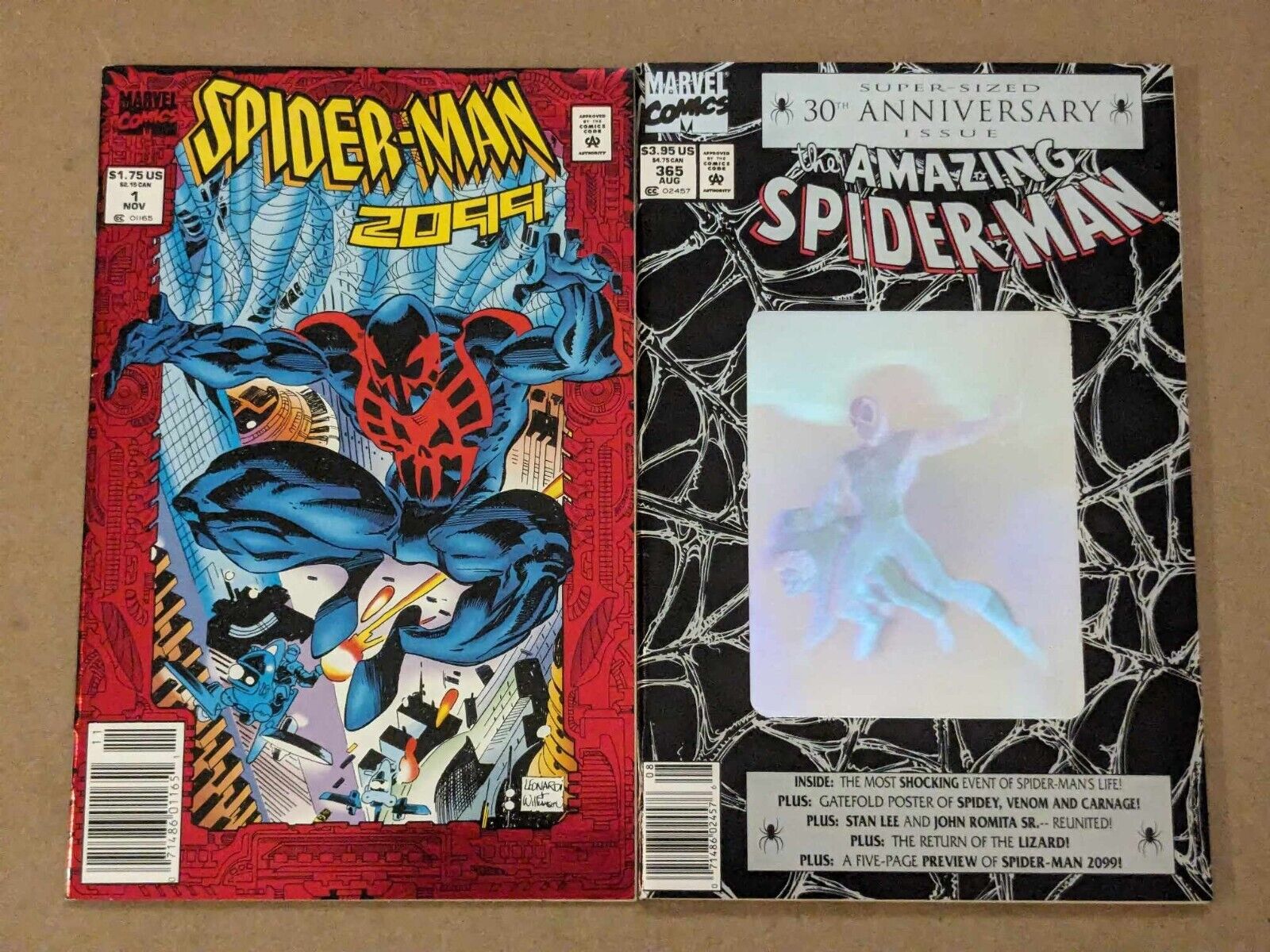 Spider-Man 2099 #1 Amazing Spider-Man #365 1st Appearnces of Spider-Man 2099