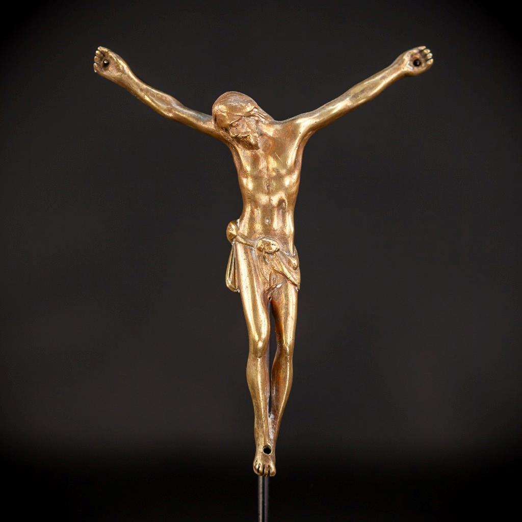 Corpus Christi Bronze 1700s Antique Jesus Sculpture | 18th Christ Statue | 4.9\