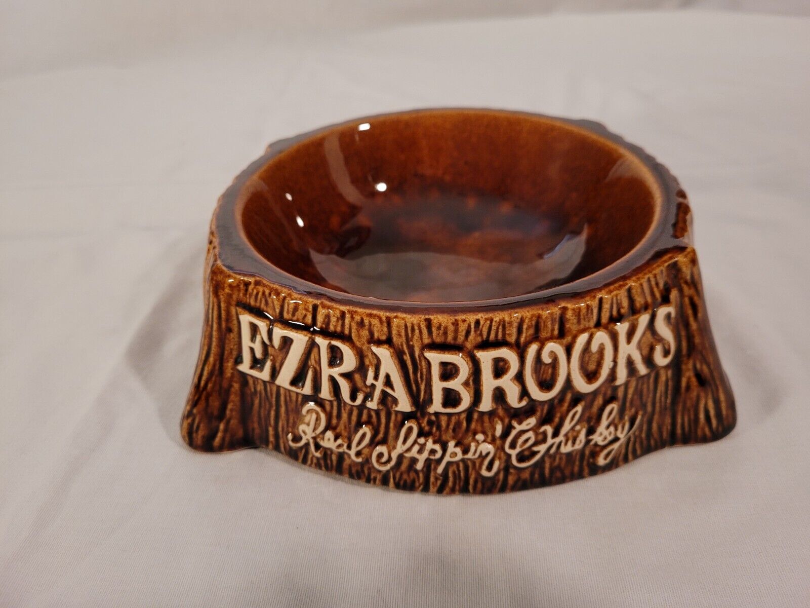Vintage Ezra Brooks Ashtray Bowl Real Sippin Whiskey
