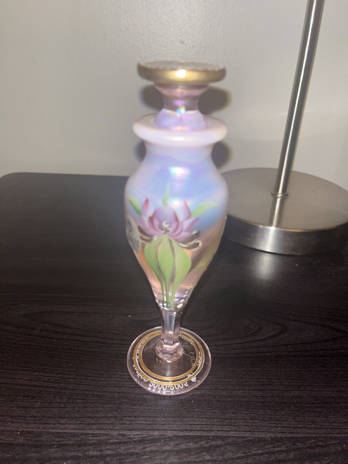 Fenton Glass, Pink Perfume Bottle With Stopper Signed By Lynn & Susan K Fenton