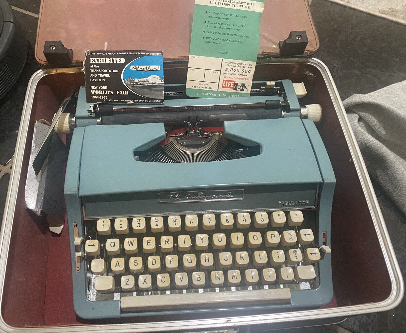 Vintage 1960s Brother Wizard Tabulator Typewriter