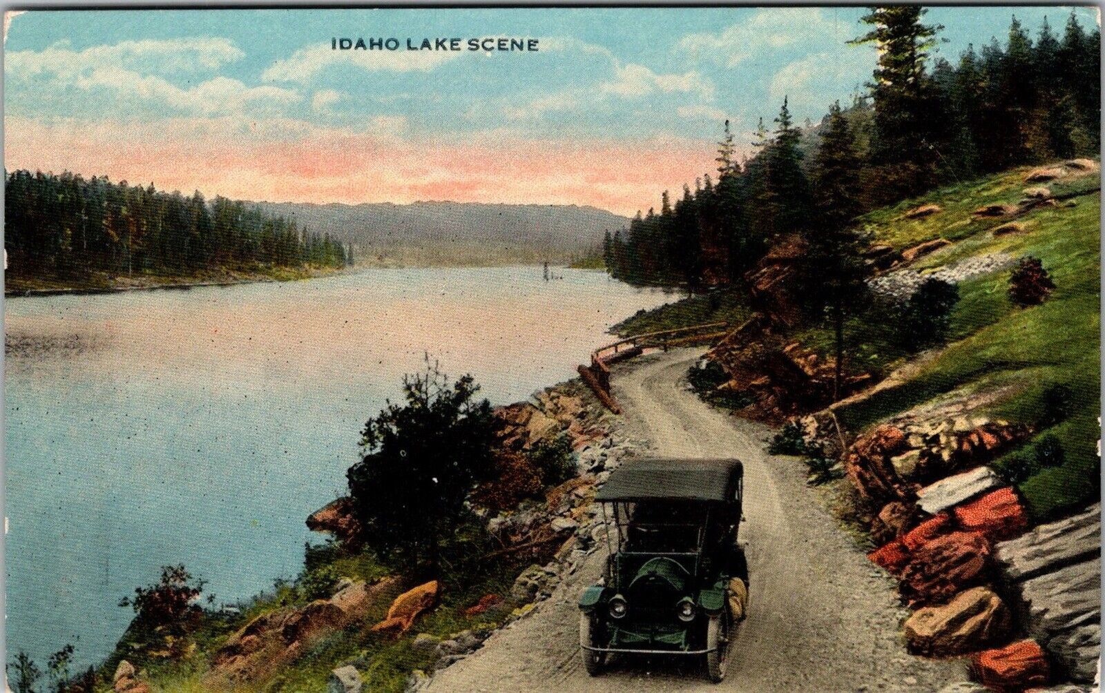 Vintage Postcard Idaho Lake Scene 1930s J10