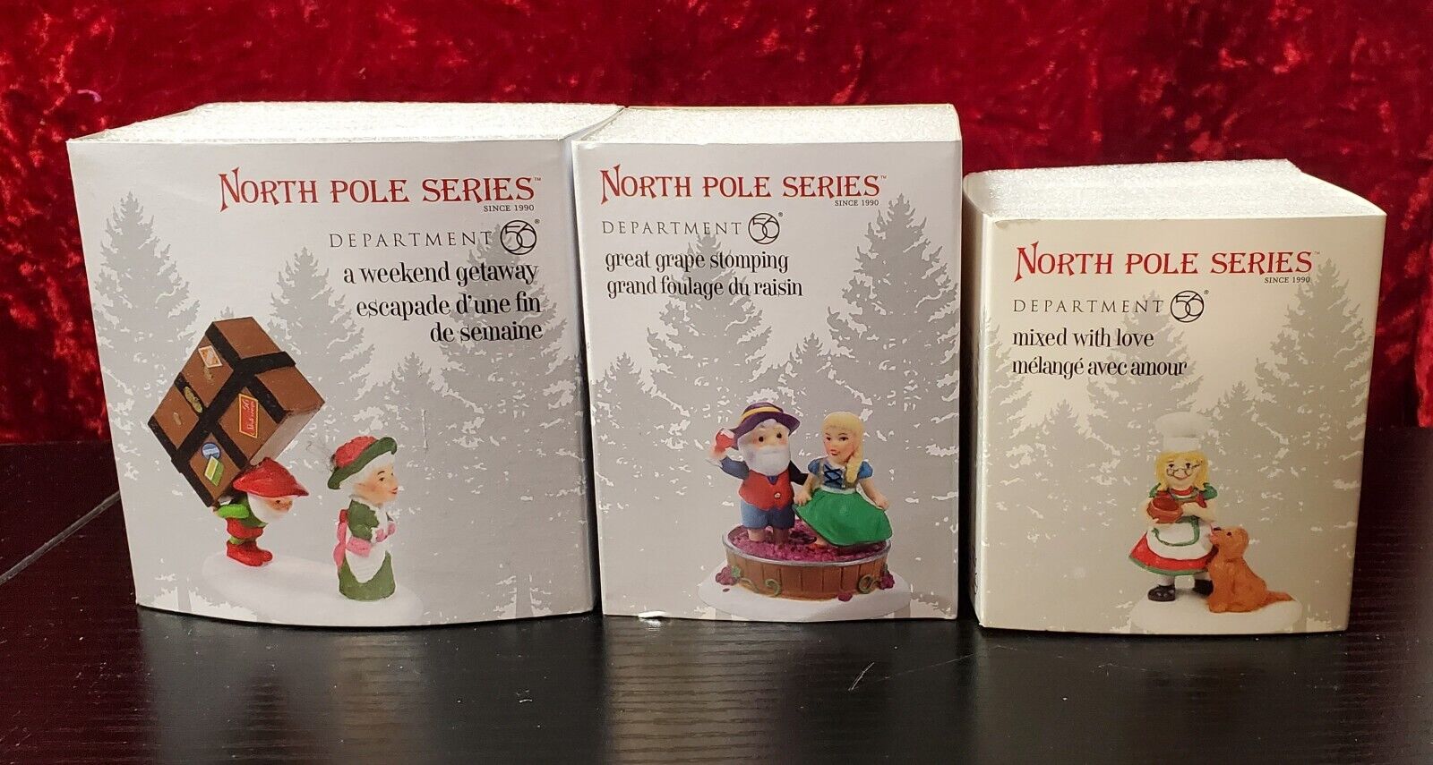 Department 56 North Pole Accessories Lot Of 3 Love Grape Weekend Getaway 2022