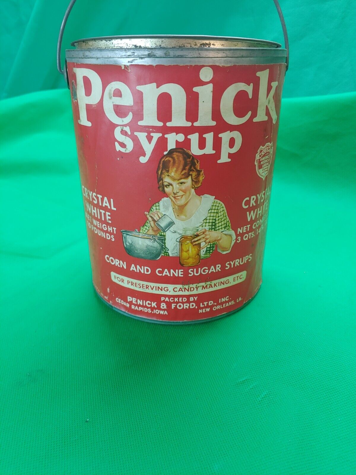 ViTG  PENICK SYRUP TIN CAN 1939 New Orleans LA Rough Shape
