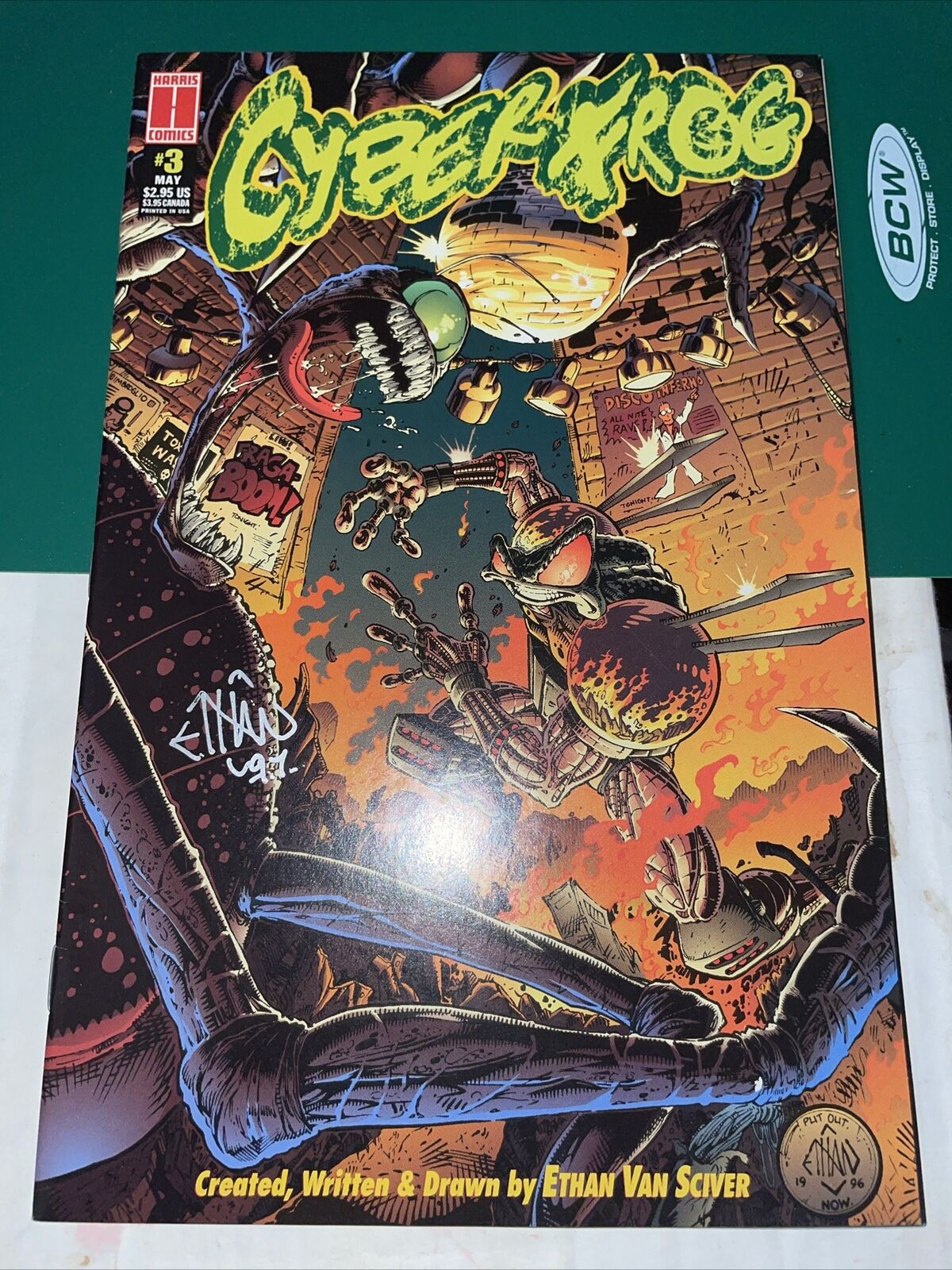 Cyberfrog #3 1996 Harris Comics NM- Signed Ethan Van Sciver