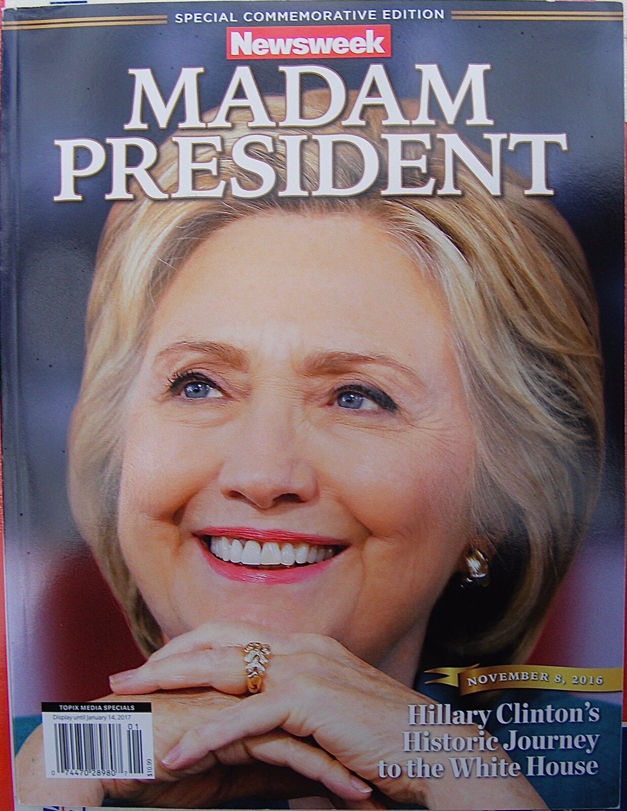 Error NEWSWEEK Magazine MADAM PRESIDENT Hillary Clinton OOP Recalled RARE MINT