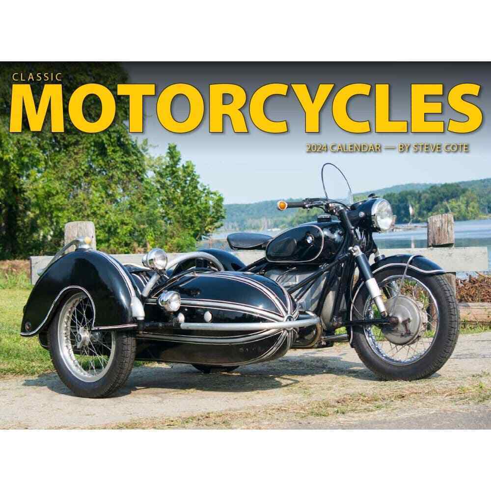 Tide-mark,  Motorcycles Vintage 2024 Wall Calendar