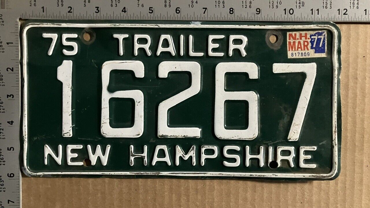 1959 New Hampshire license plate pair MA 465 YOM DMV Merrimack Ford Chevy 14394