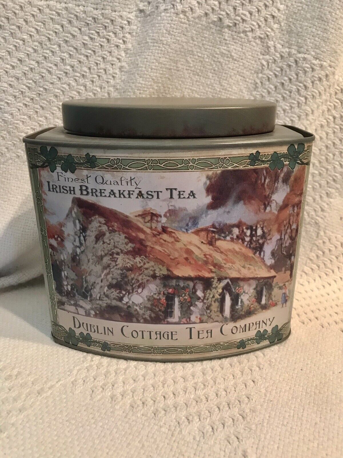 Dublin Cottage Tea co. Irish Breakfast Tin 6”x6” Antique Style VGUC RARE