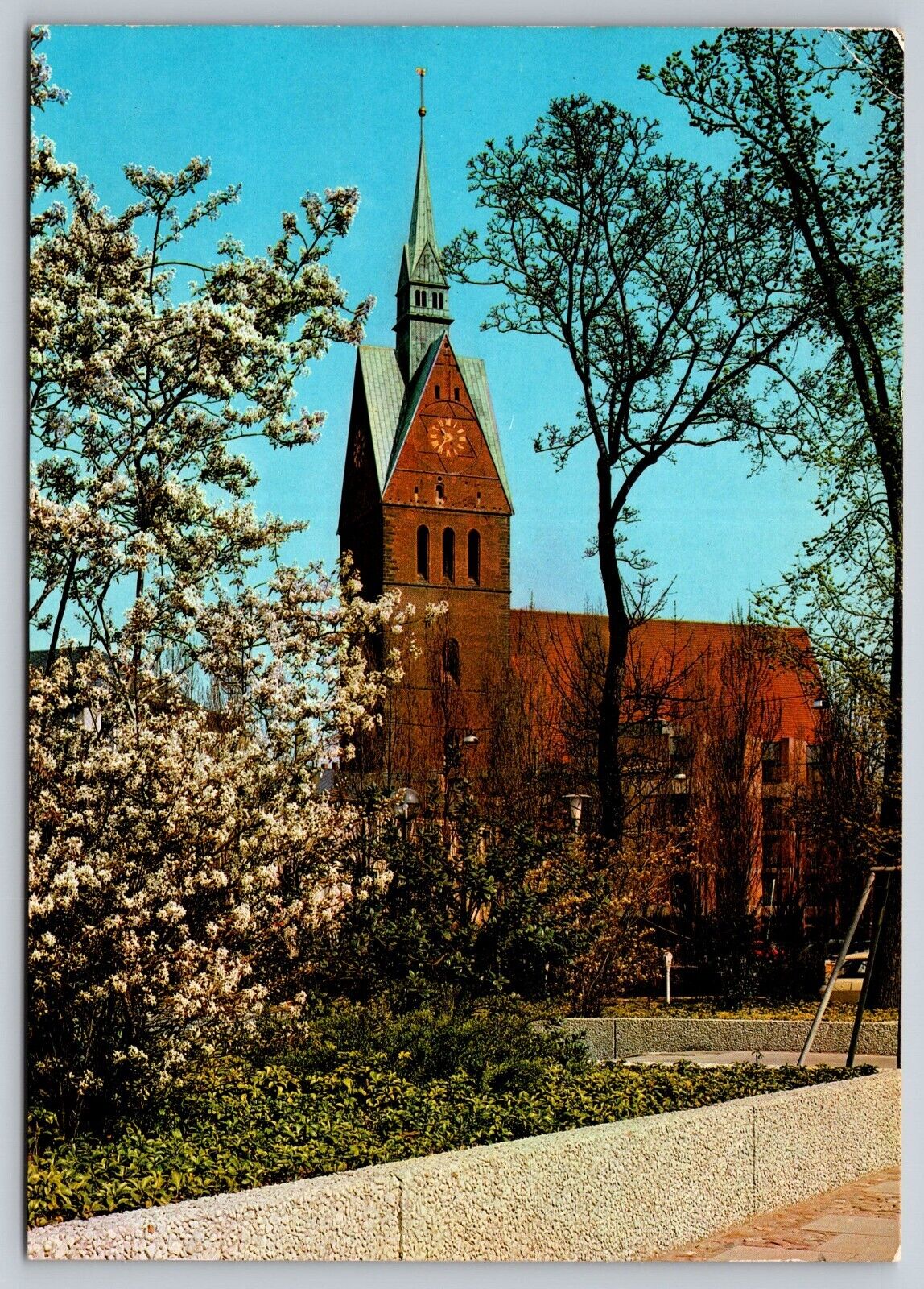 Postcard Germany Hanover View of the Market Church 3Z