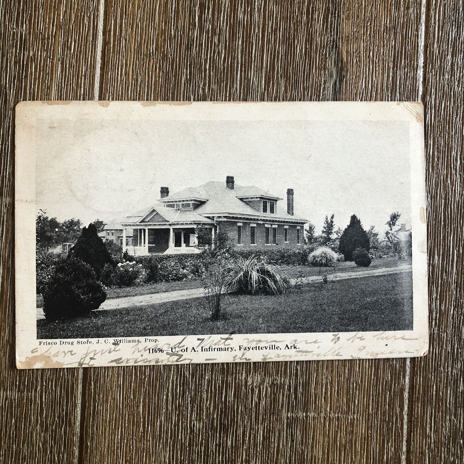 1909 University of Arkansas Infirmary Postcard One Cent