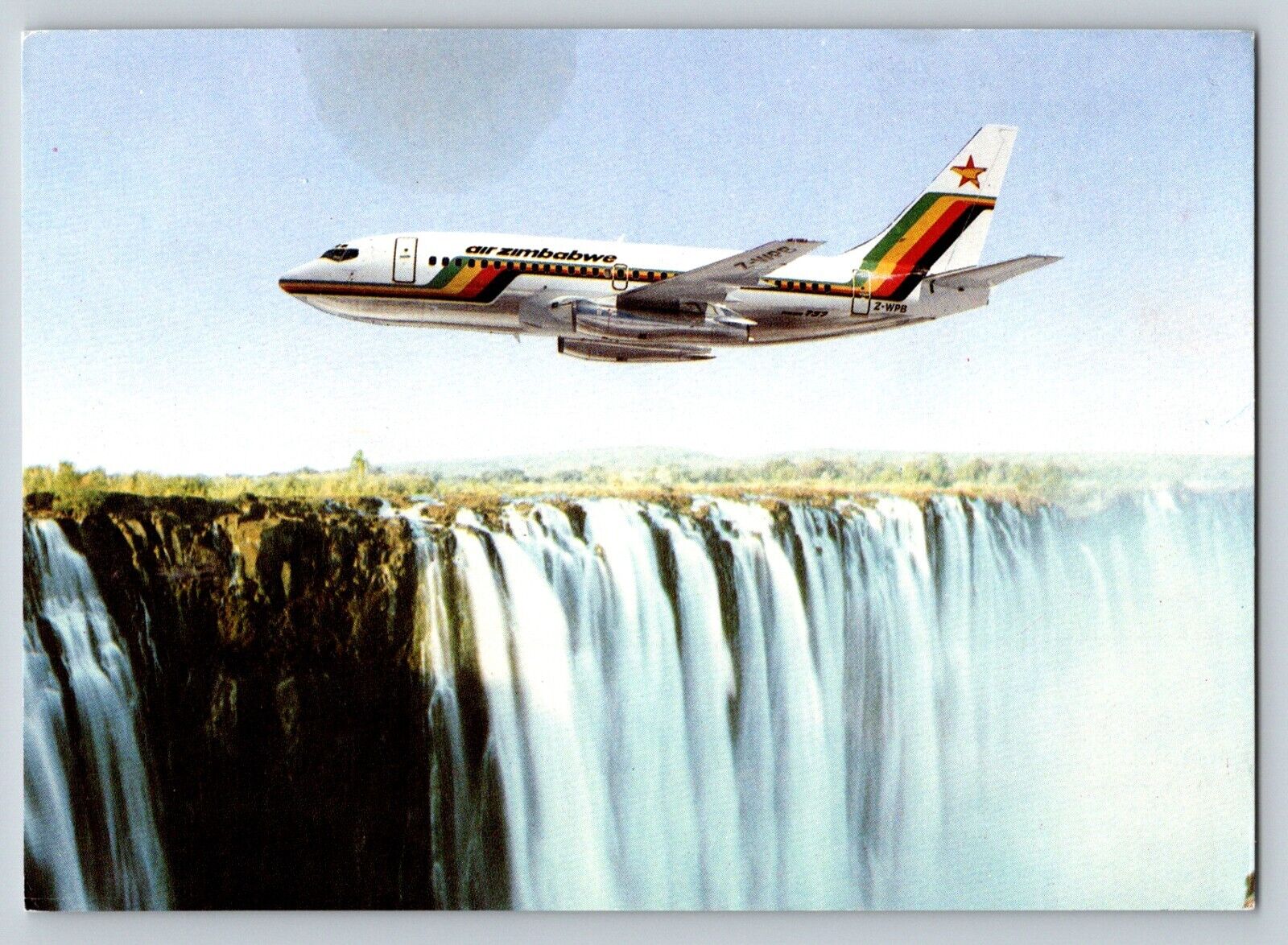 Air Zimbabwe Victoria Falls Postcard 4x6