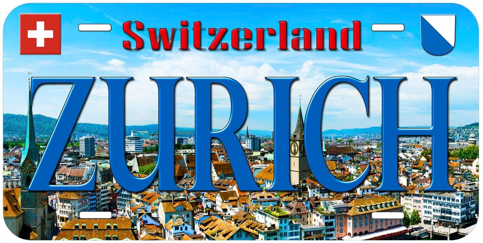 Zurich Switzerland Novelty Car Tag License Plate