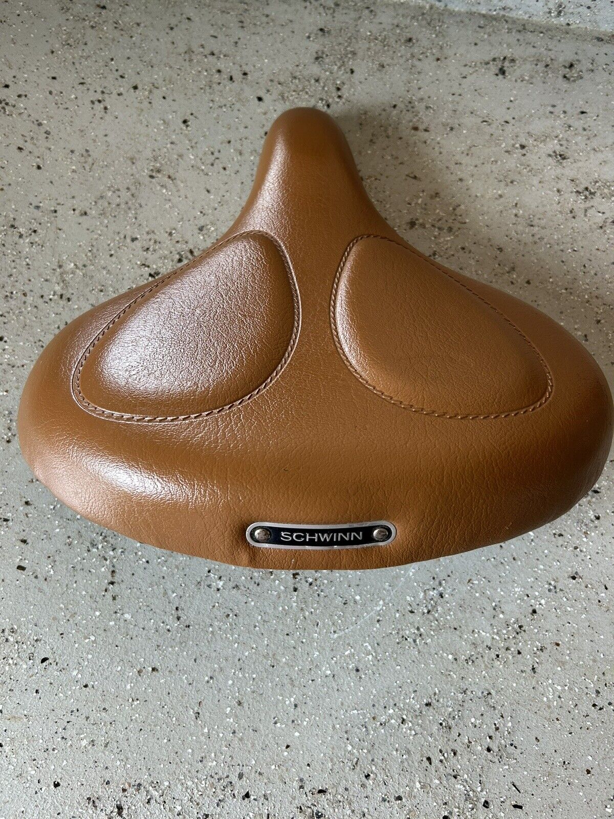 1970s SCHWINN 7148 BICYCLE SEAT SADDLE  BROWN WITH SPRINGS-13x12”-GREAT SHAPE