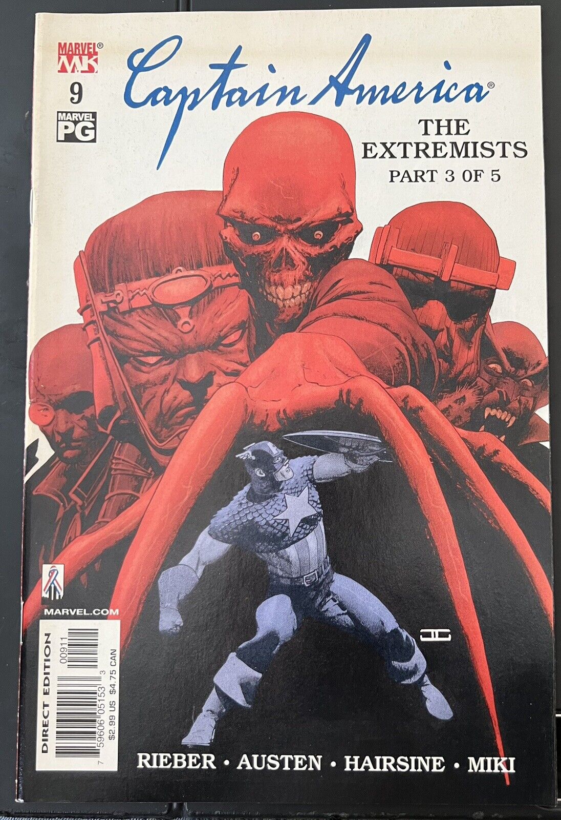 Captain America Vol 4 #9 - The Extremists Part 3 of 5 - April 2003