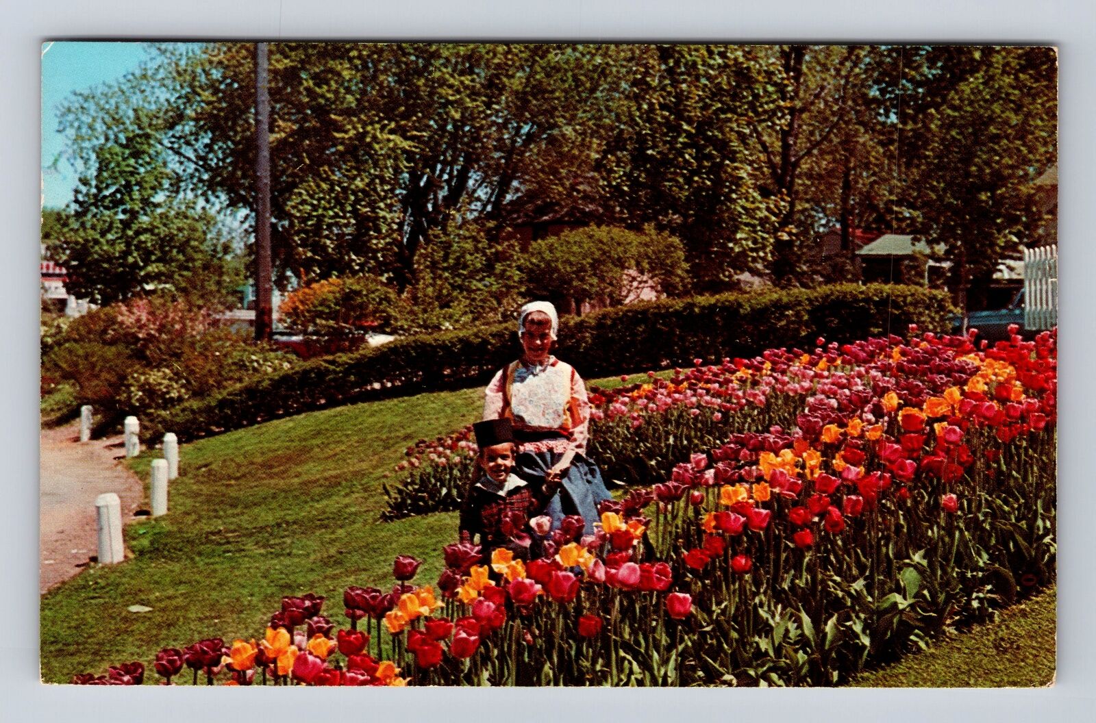 Holland MI-Michigan, Festival Time, Antique, Vintage c1963 Souvenir Postcard