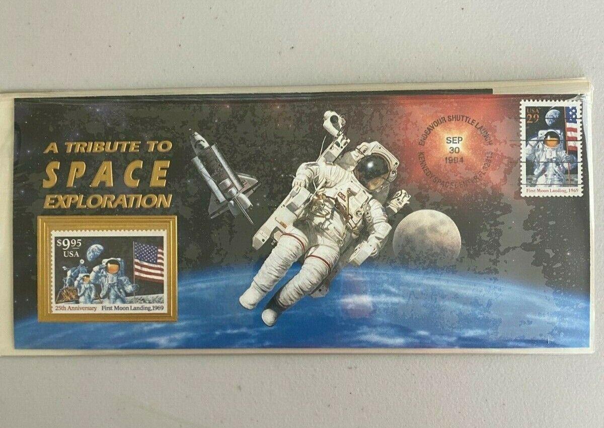 1994 USPS S#2842-2841a A Tribute to space exploration souvenir cover - sealed