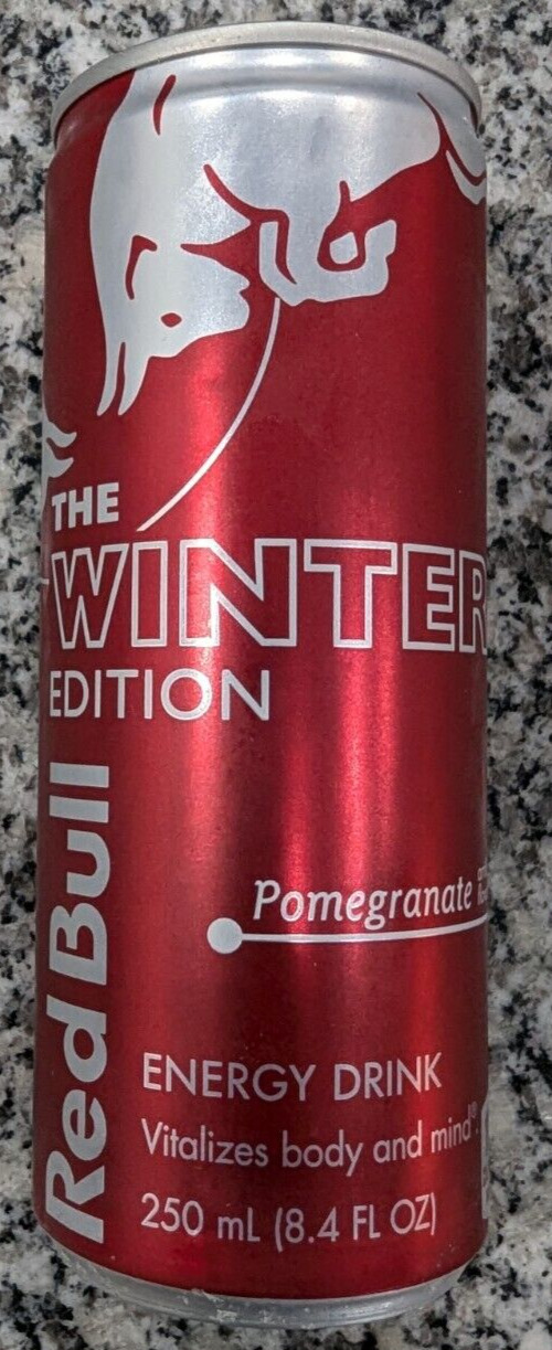 8.4 oz Red Bull Winter Edition Pomegranate (2021) - Rare collectible