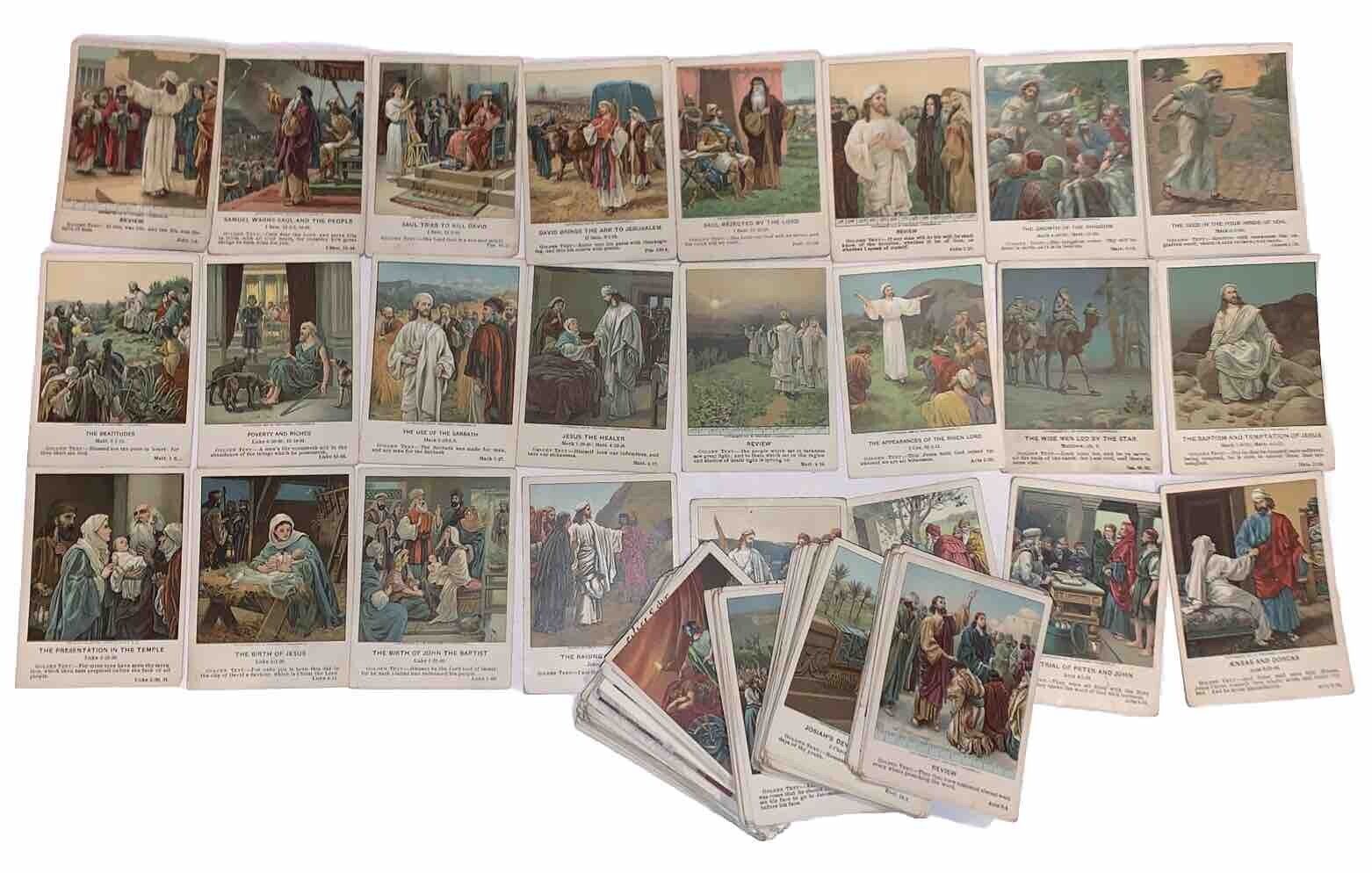 APPROX 120, BEREAN RELIGIOUS CARDS, circa 1910, RELIGION, BEAUTIFUL ARTWORK