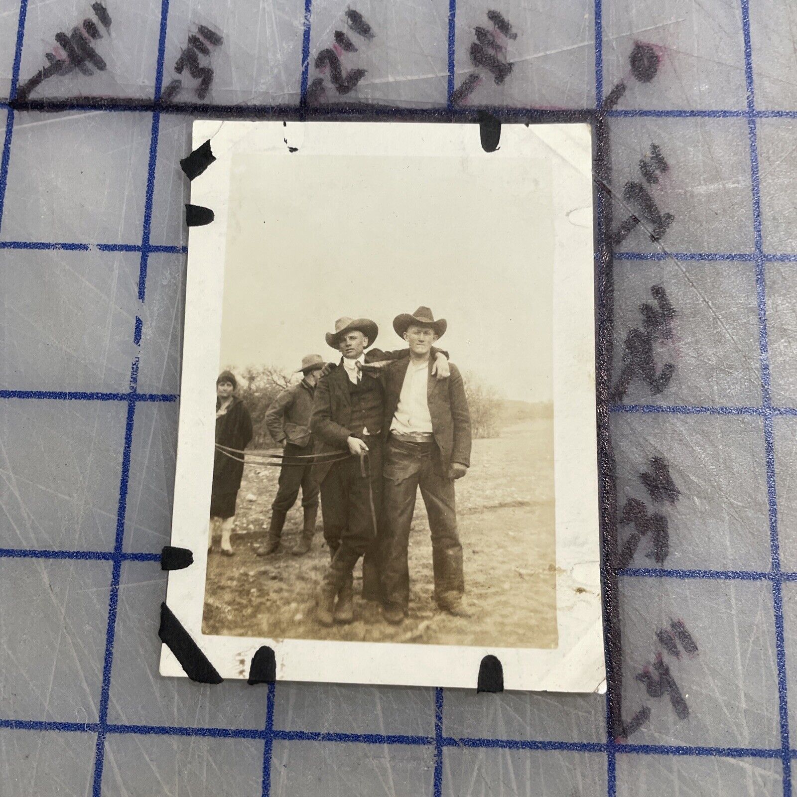 Vintage Photograph Cowboys 1920s Western Affectionate Rural Rugged Friends