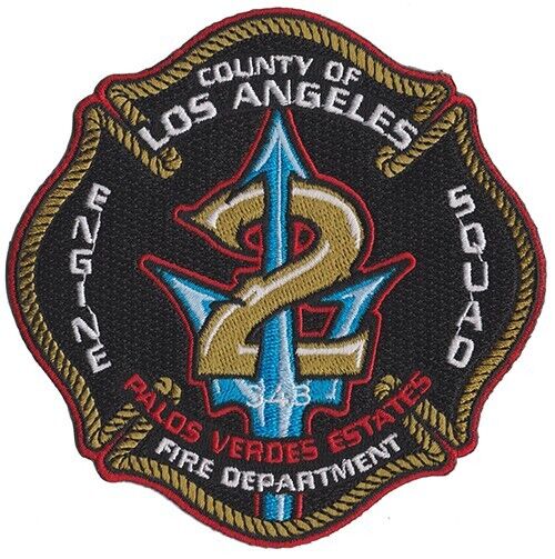 LA County Station 2 Palos Verdes Estates - Fire Patch NEW 