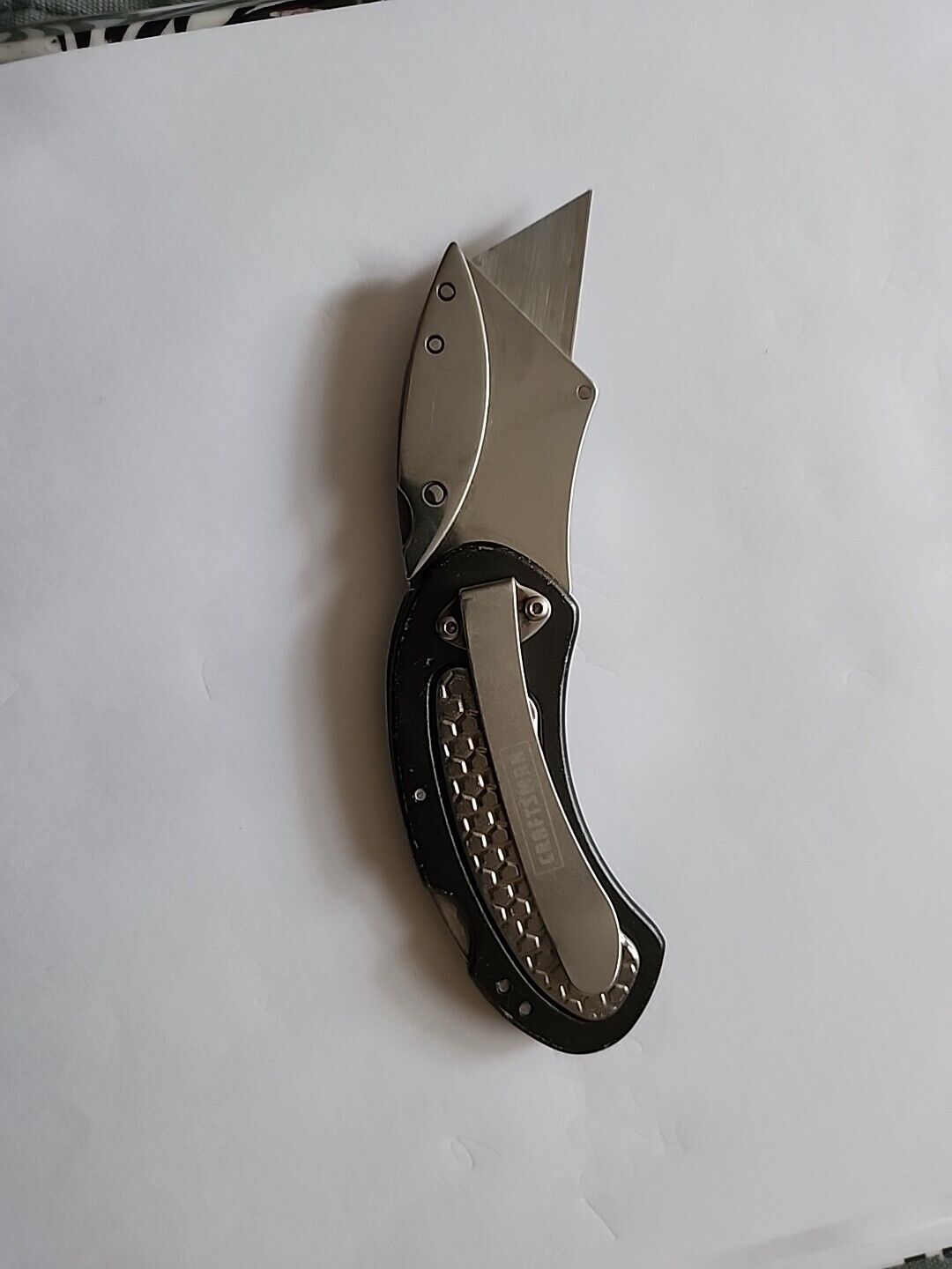 Knife #61 Craftsman Folding Lockback Utility 38002 3\
