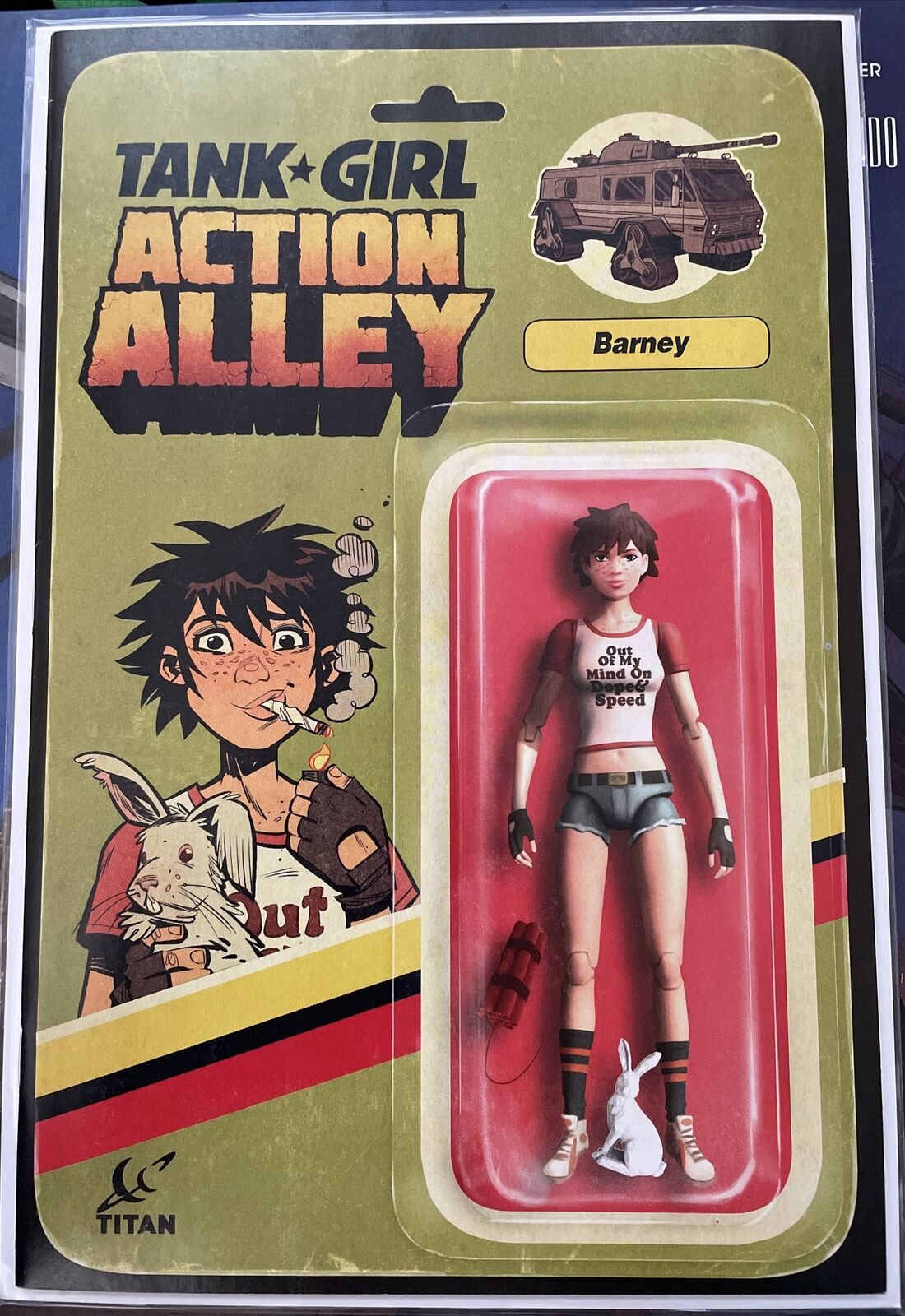 TANK GIRL #3 Action Alley #3 Cover B Action Figure Variant 2019 Titan Comics