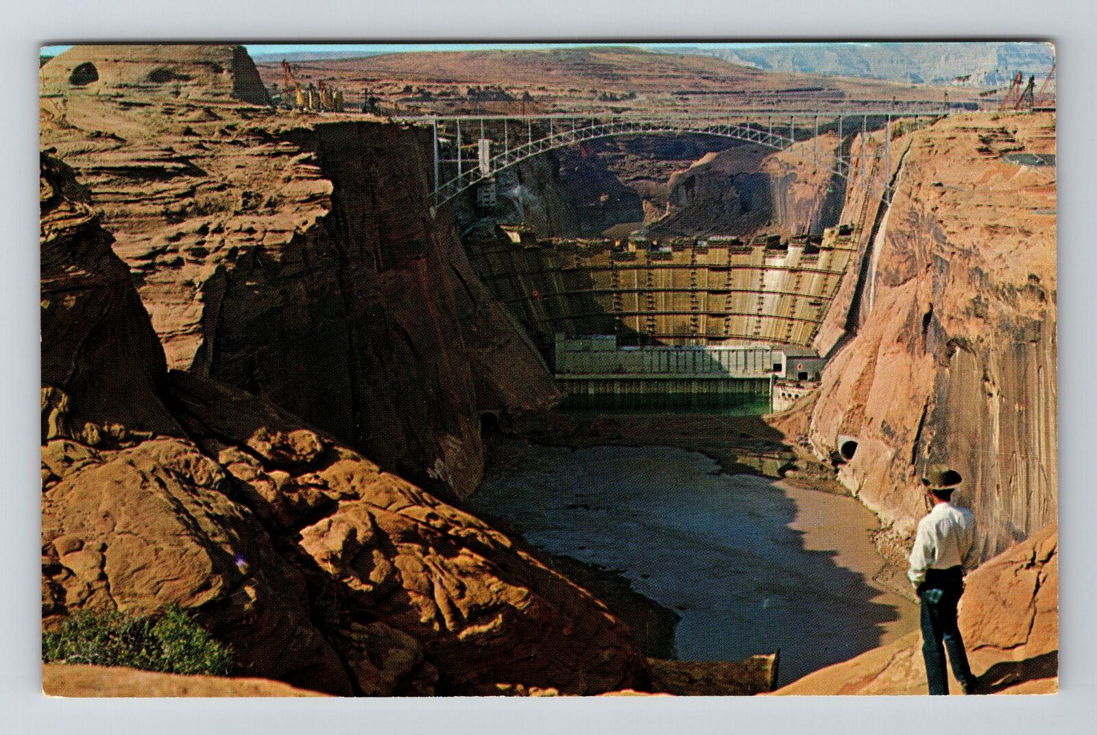 Page AZ-Arizona, Glen Canyon Dam, Scenic, Vintage Postcard