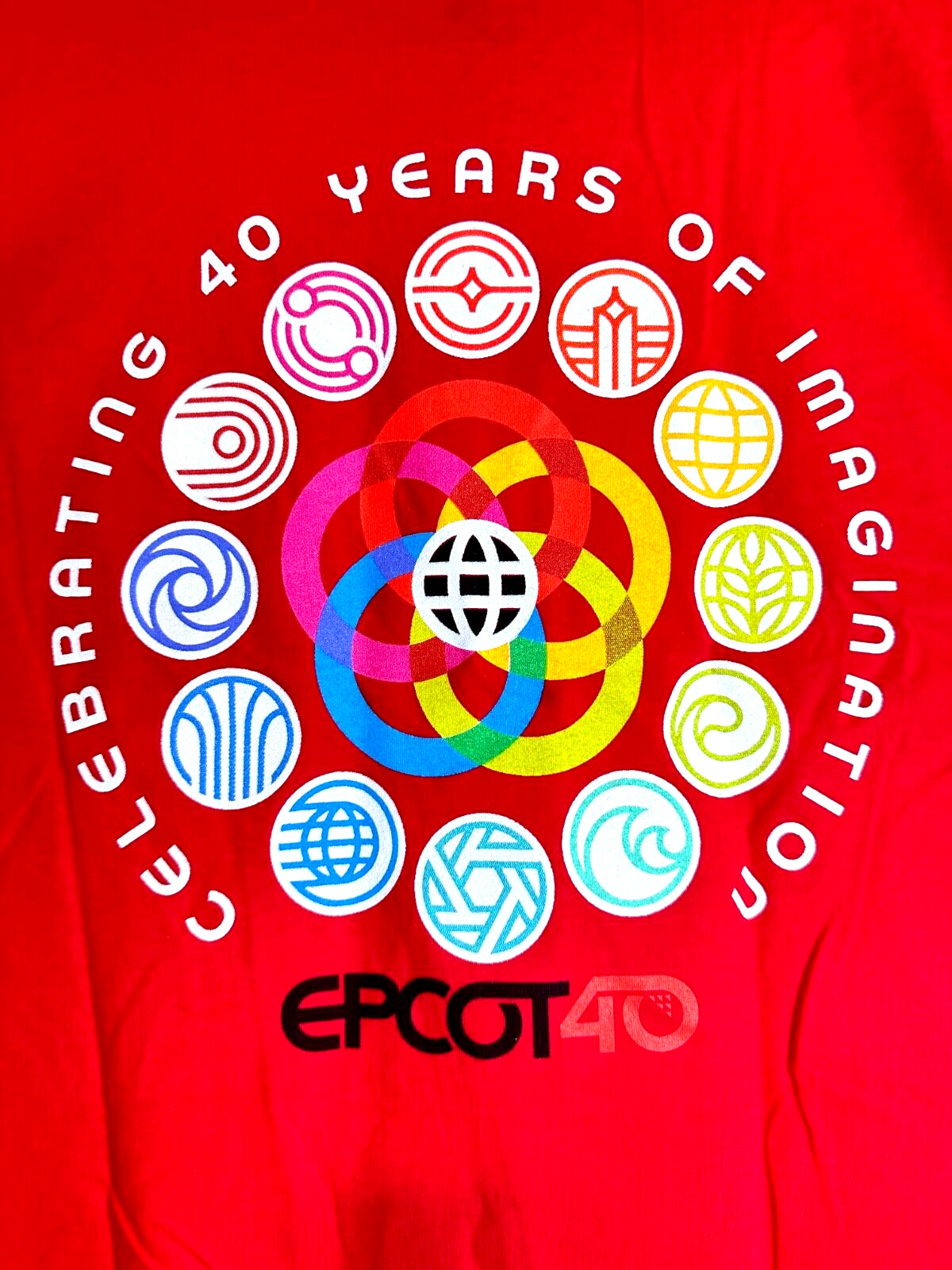Epcot Large Shirt 40th Anniversary Disney World Parks Dated Oct 1st 2022