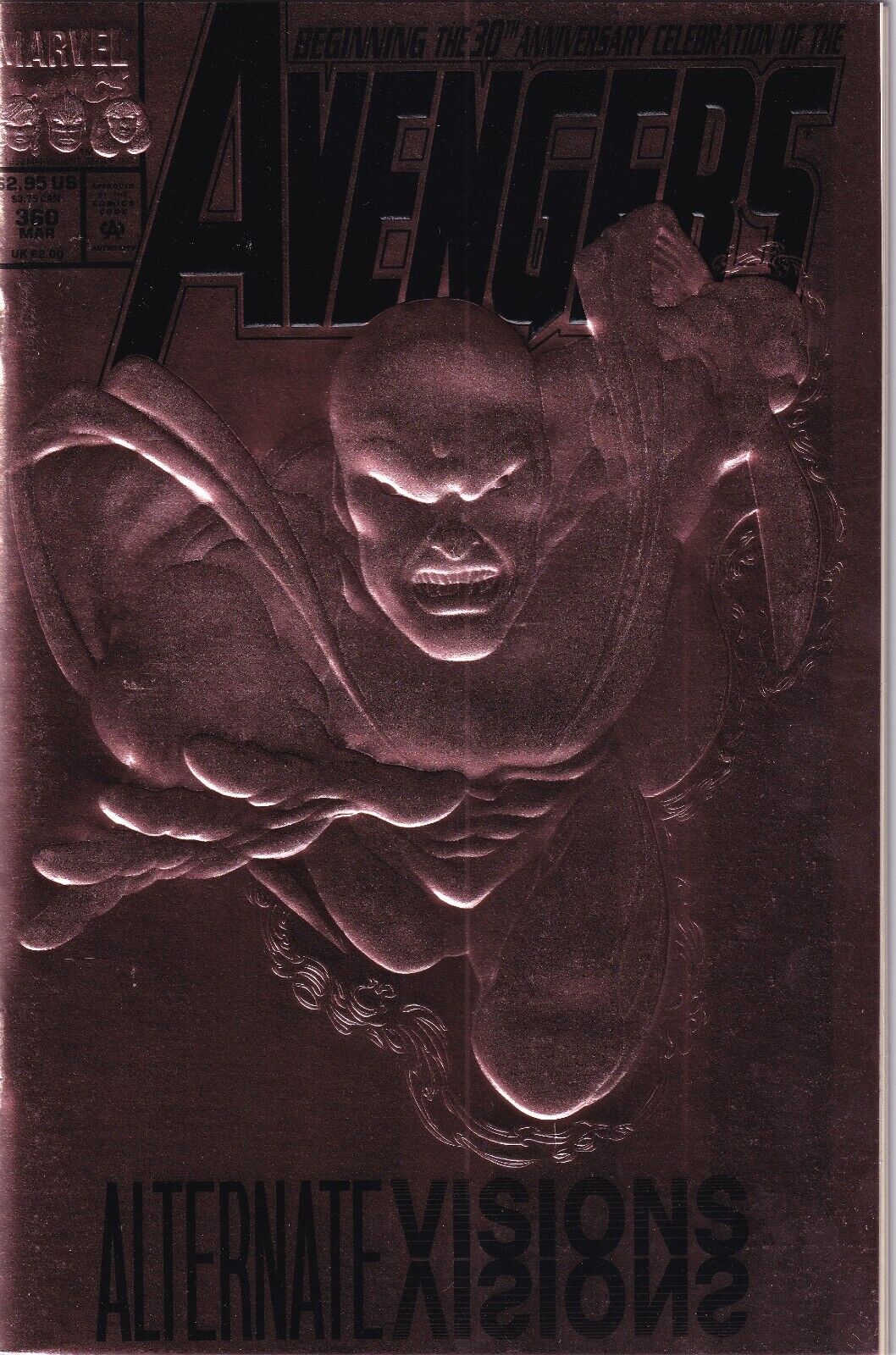Avengers (1963) Alternate Visions 30th Anniv. Bronze Foil Embossed Cover Marvel