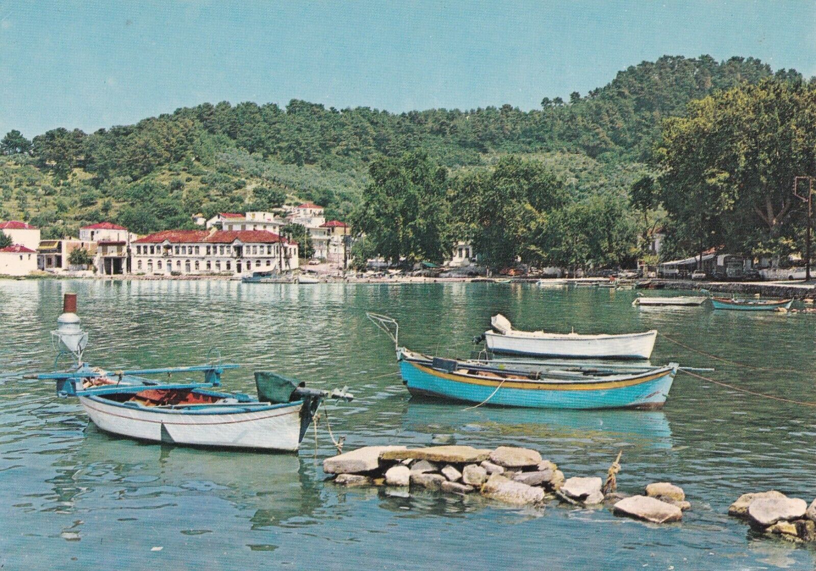 Thasos Palaios Limin Postcard - Serene Greek Harbor View, Unposted,Aegean Greece