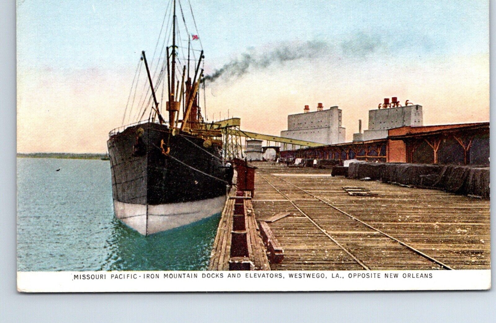 Postcard Louisiana Westwego Missouri Pacific - Iron Mountain Railroad Shipping