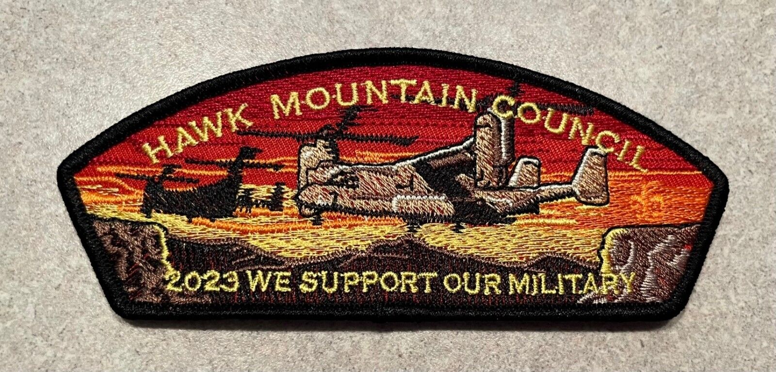 BSA Hawk Mountain Council CSP - 2023 We Support Our Military - New