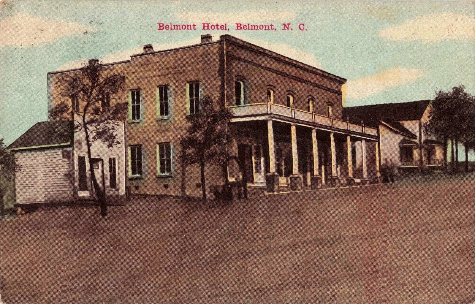 Belmont Hotel Belmont North Carolina NC 1910 Postcard