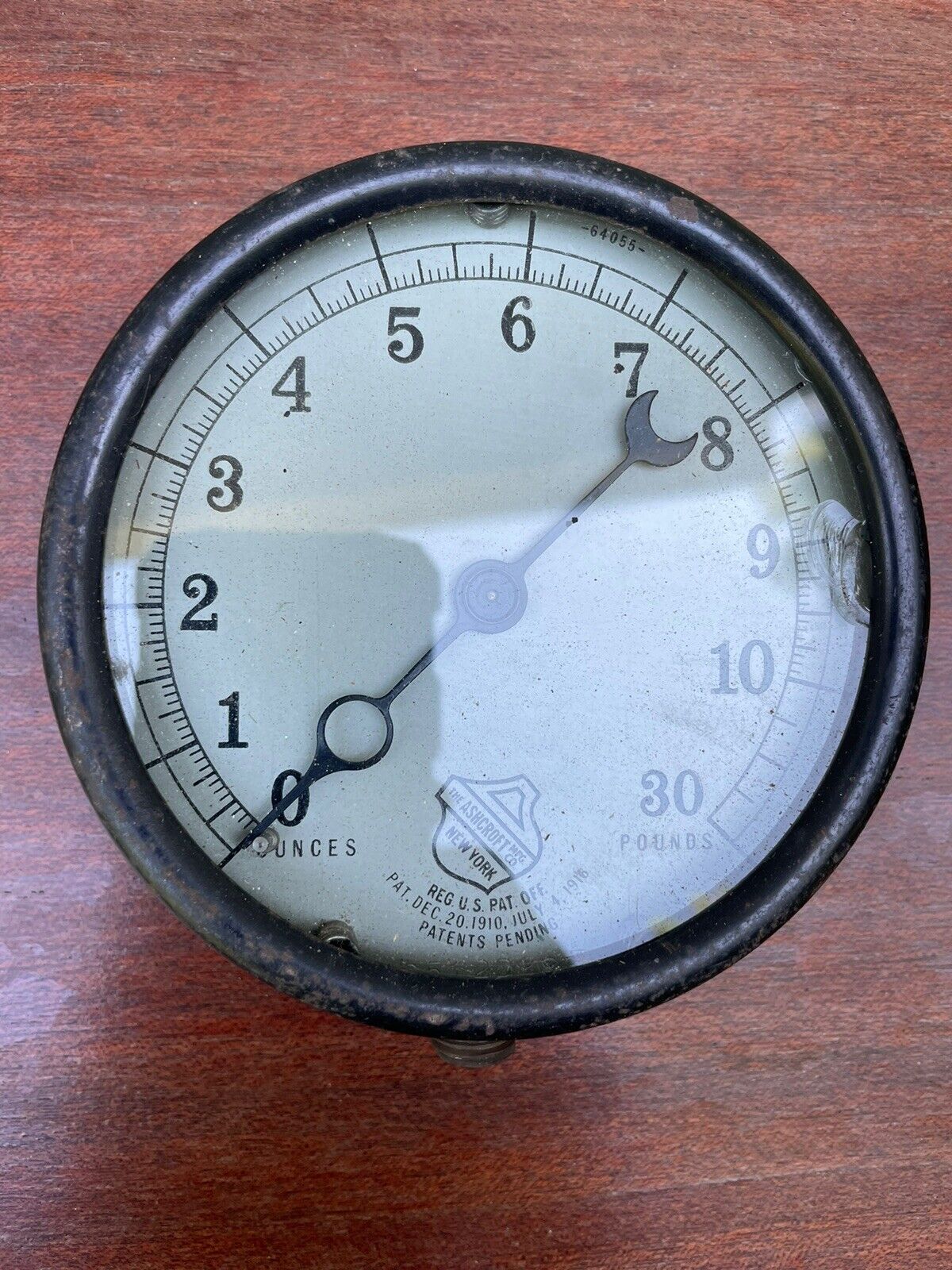 vintage Ashcroft pressure gauge