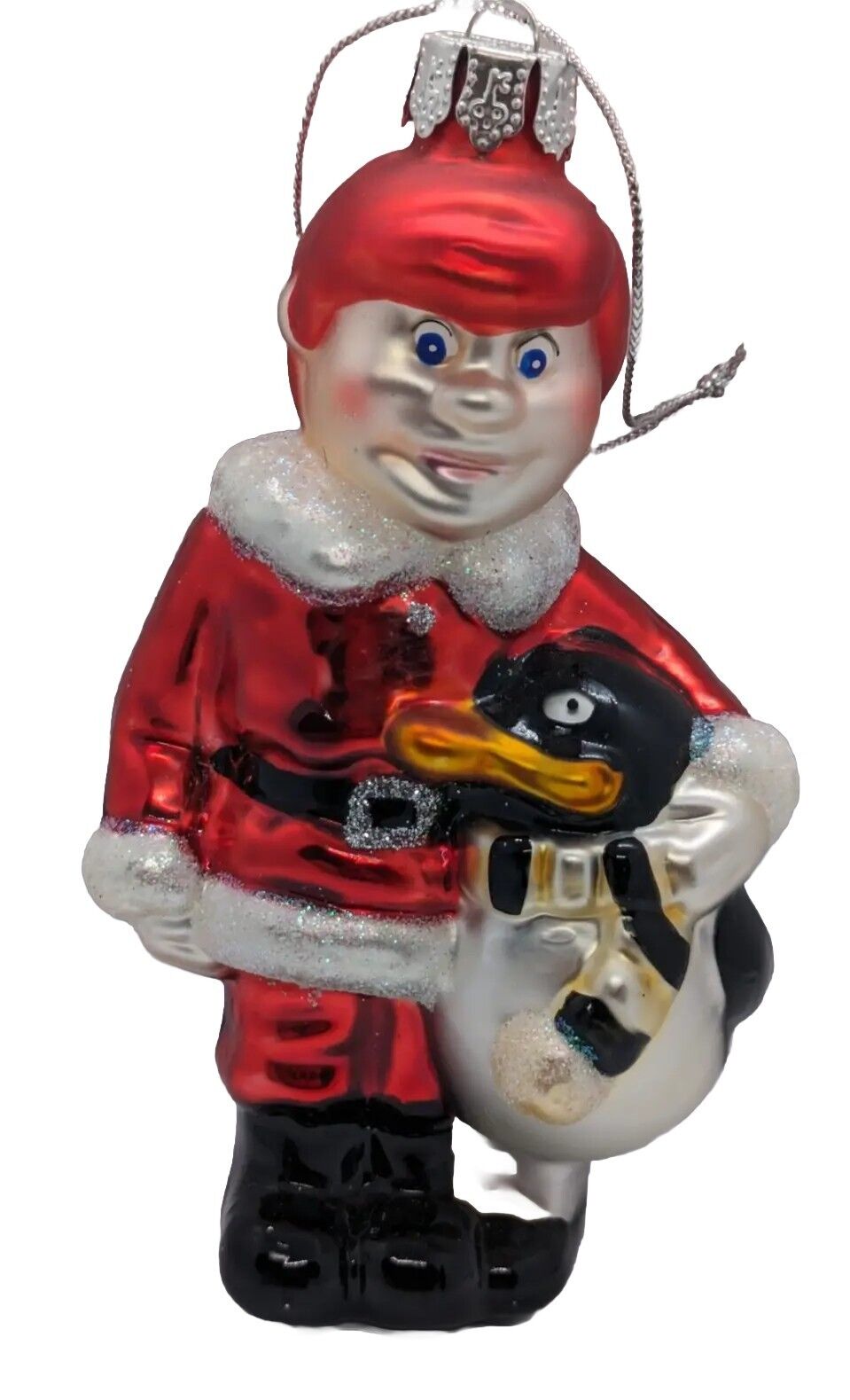 Vntg. Kurt Adler Santa Clause Coming To Town Kris Kringle Handcrafted Glass...