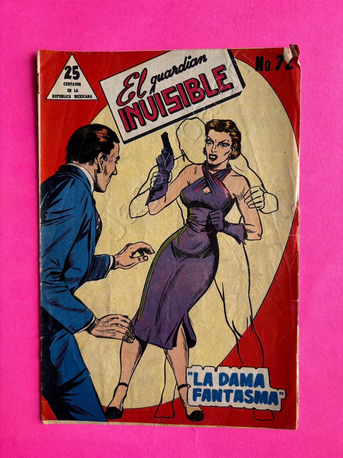 Mexican Vintage EL GUARDIAN INVISIBLE comic #72 Jul 6th 1953 RARE