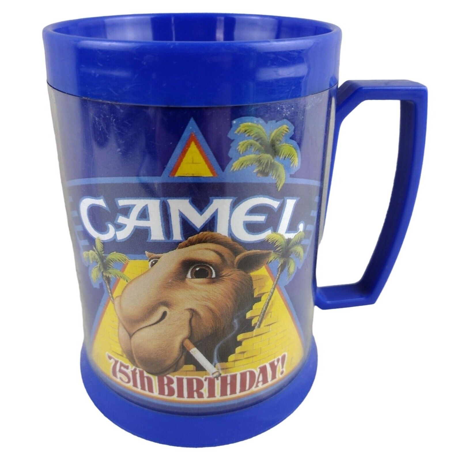Joe Camel Cigarettes 75th Birthday Coffee Mug Thermo Serv Vintage Collectible