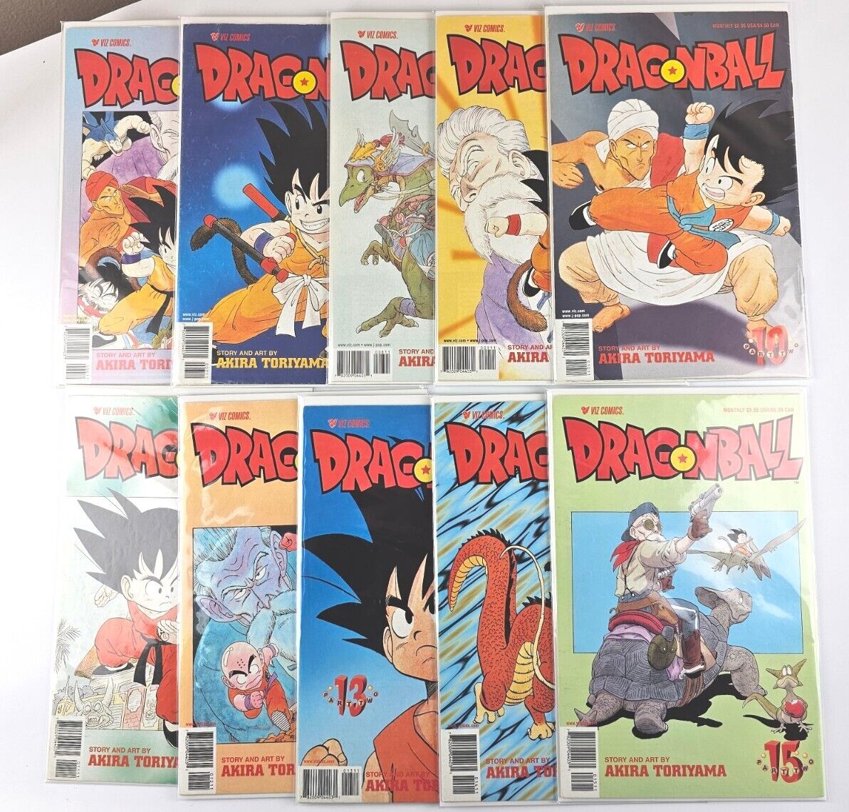 Dragon Ball Part 2 #6-15 (Lot Of 10) Viz Comics Akira Toriyama Nice Condition