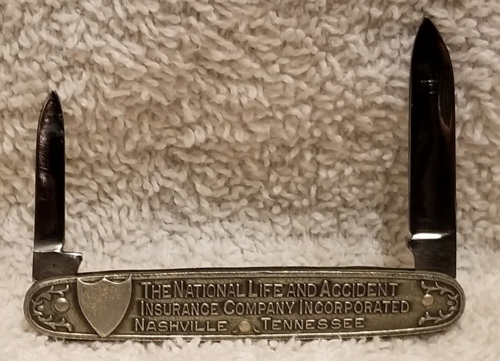VINTAGE 1957 National Life Insurance Co, Nashville TN, Two Blade Pocket Knife