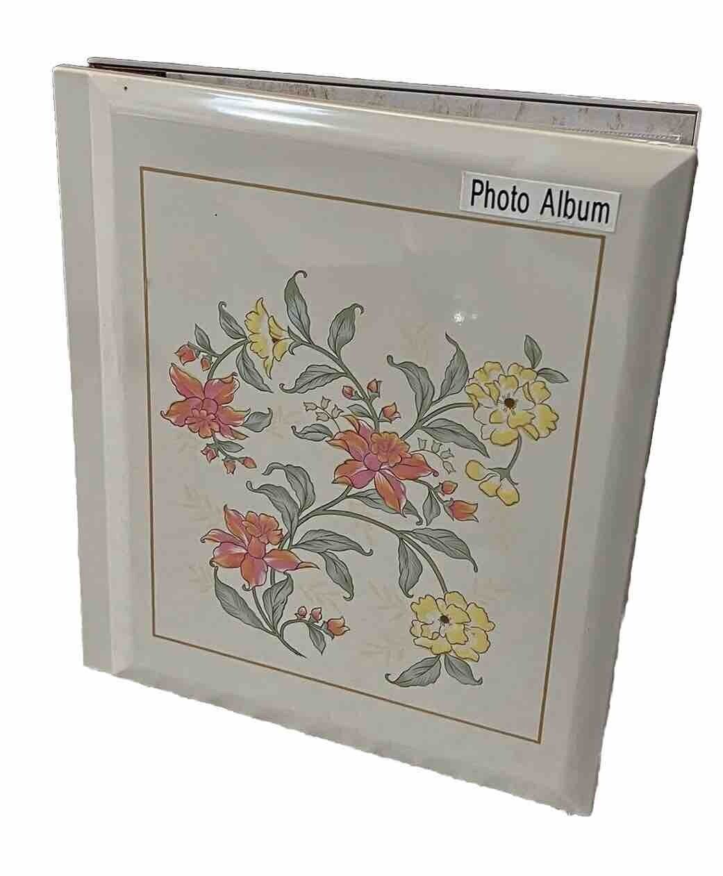 Vtg Otagiri Lacquer Photo Album White Floral Lacquerware Japan Retro With Box