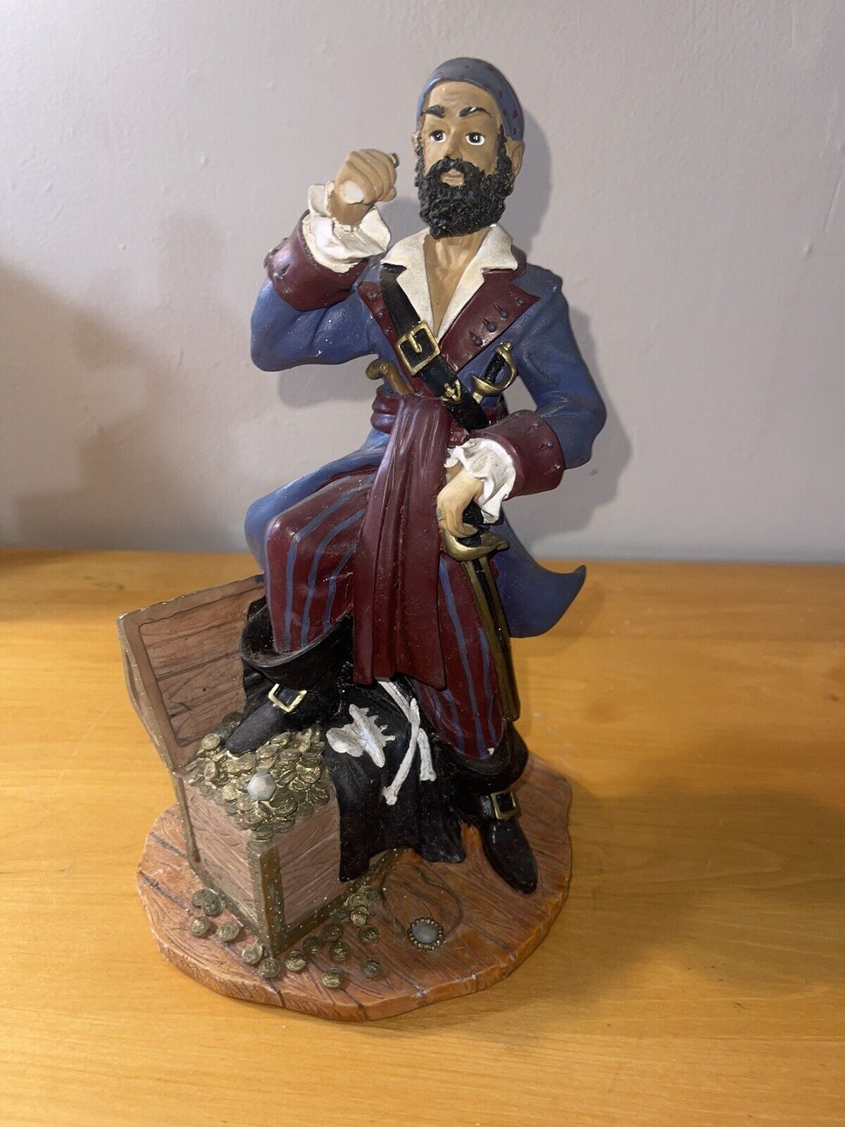Vintage Pirate Figure Material Is Like A PVC Plastic. Very Sturdy