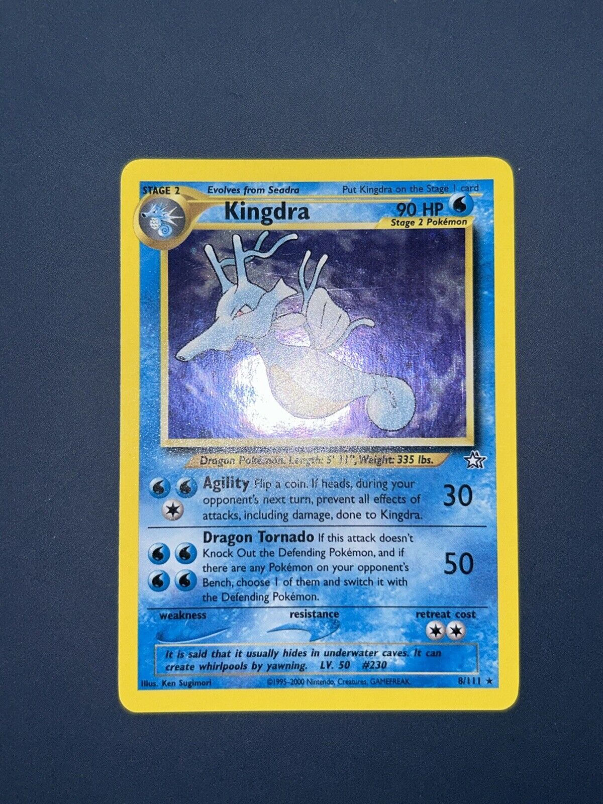 Kingdra 8/111 Neo Genesis Holo Pokémon Card Vintage Near Mint Eng