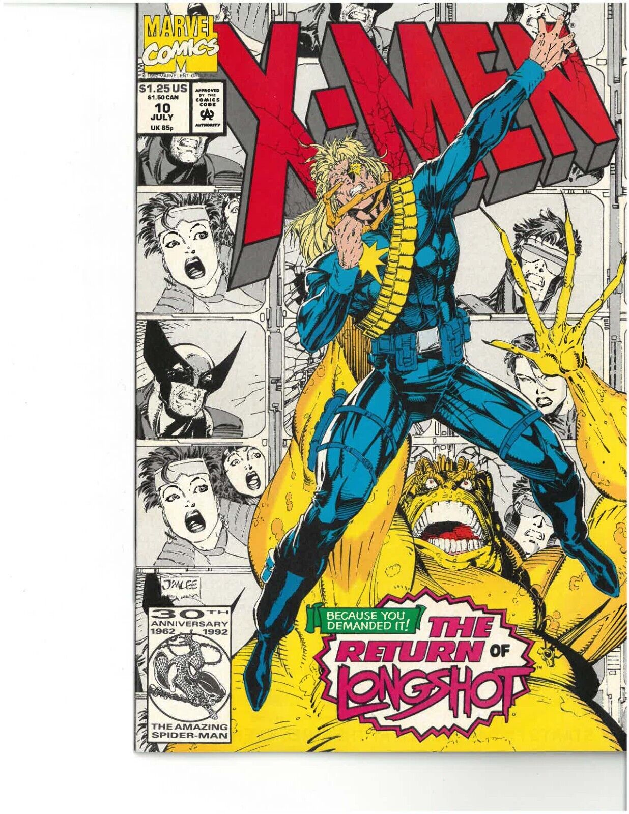 MARVEL 1992 X-MEN JULY #10 COMIC BOOK VF/NM