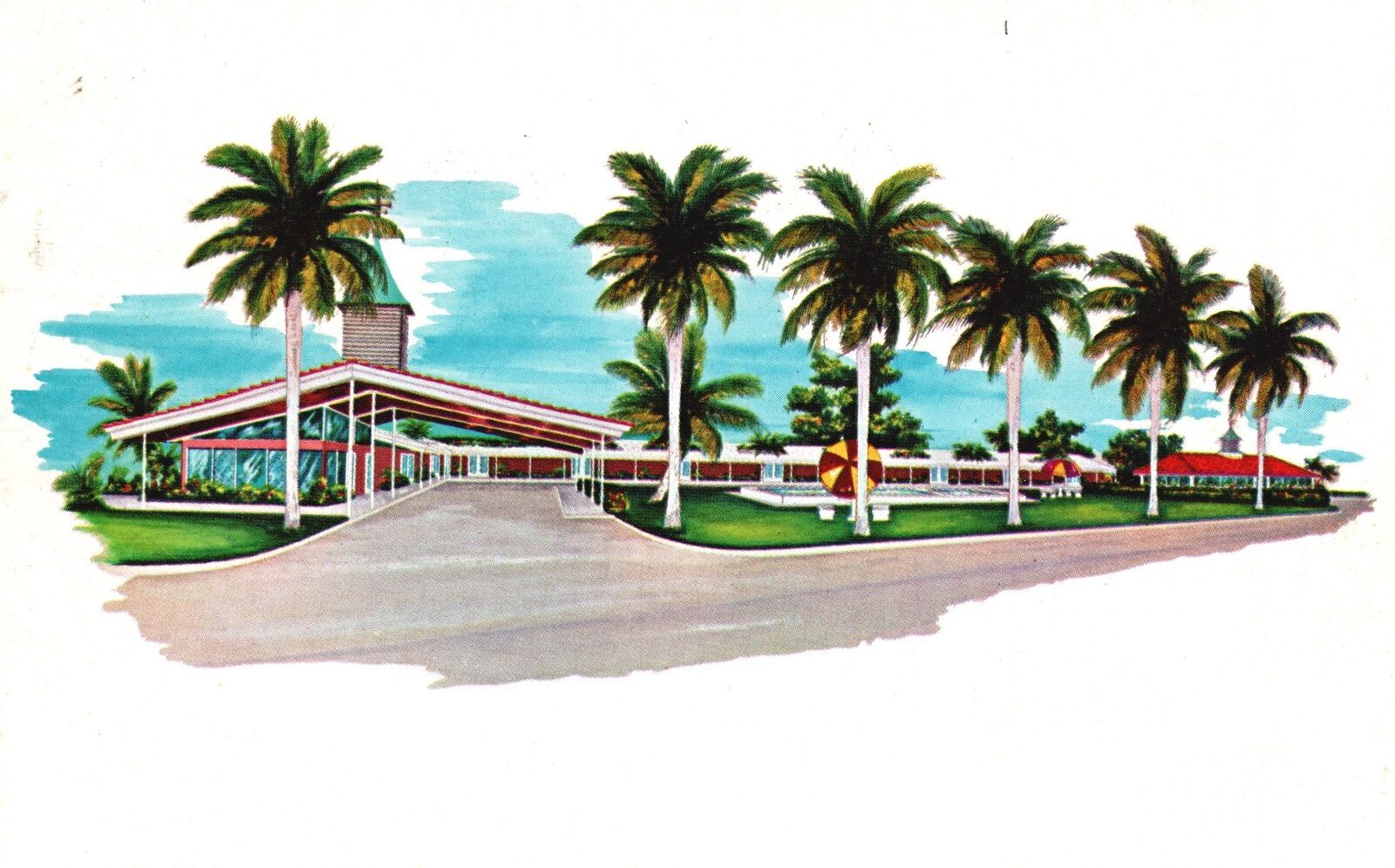 Fort Myers Florida, 1966 Howard Johnson\'s Motor Lodge & Restaurant Old Postcard
