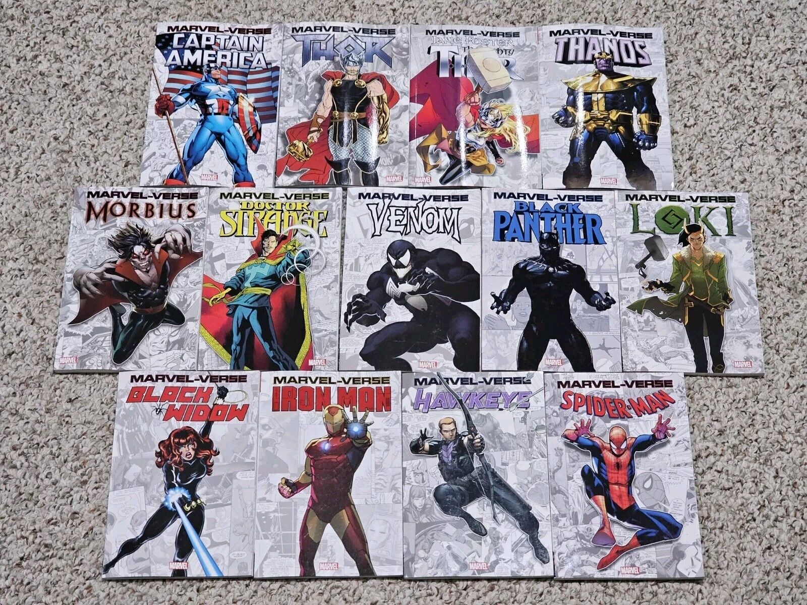 Lot Of 13 Marvel-Verse Books Marvel Comics Graphic Novel