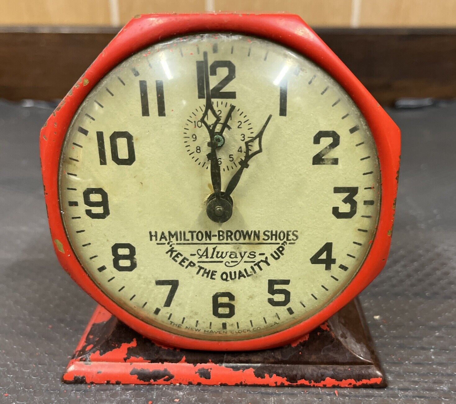 Vintage Advertising Hamilton-Brown Shoes Alarm Clock