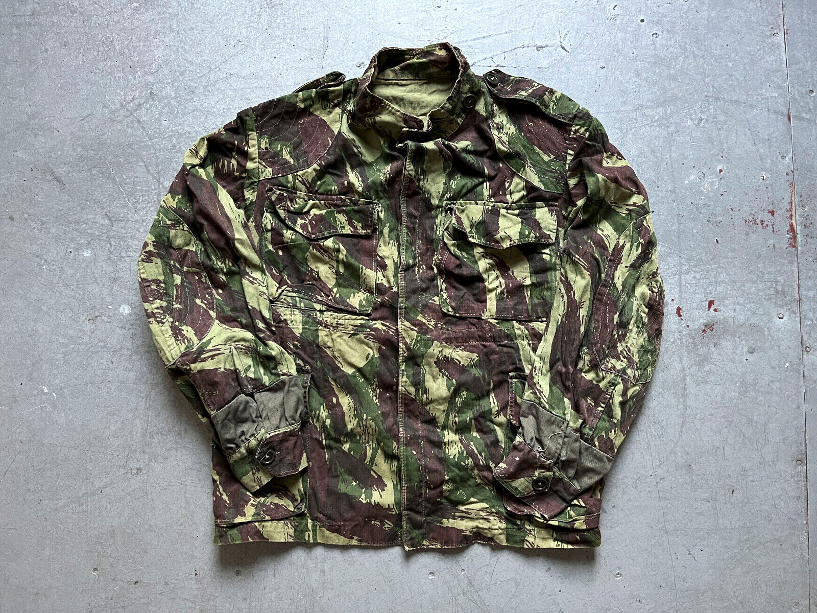 Vintage Portuguese M964 French Lizard Camo Jacket  Paratrooper Army Portugal 60s